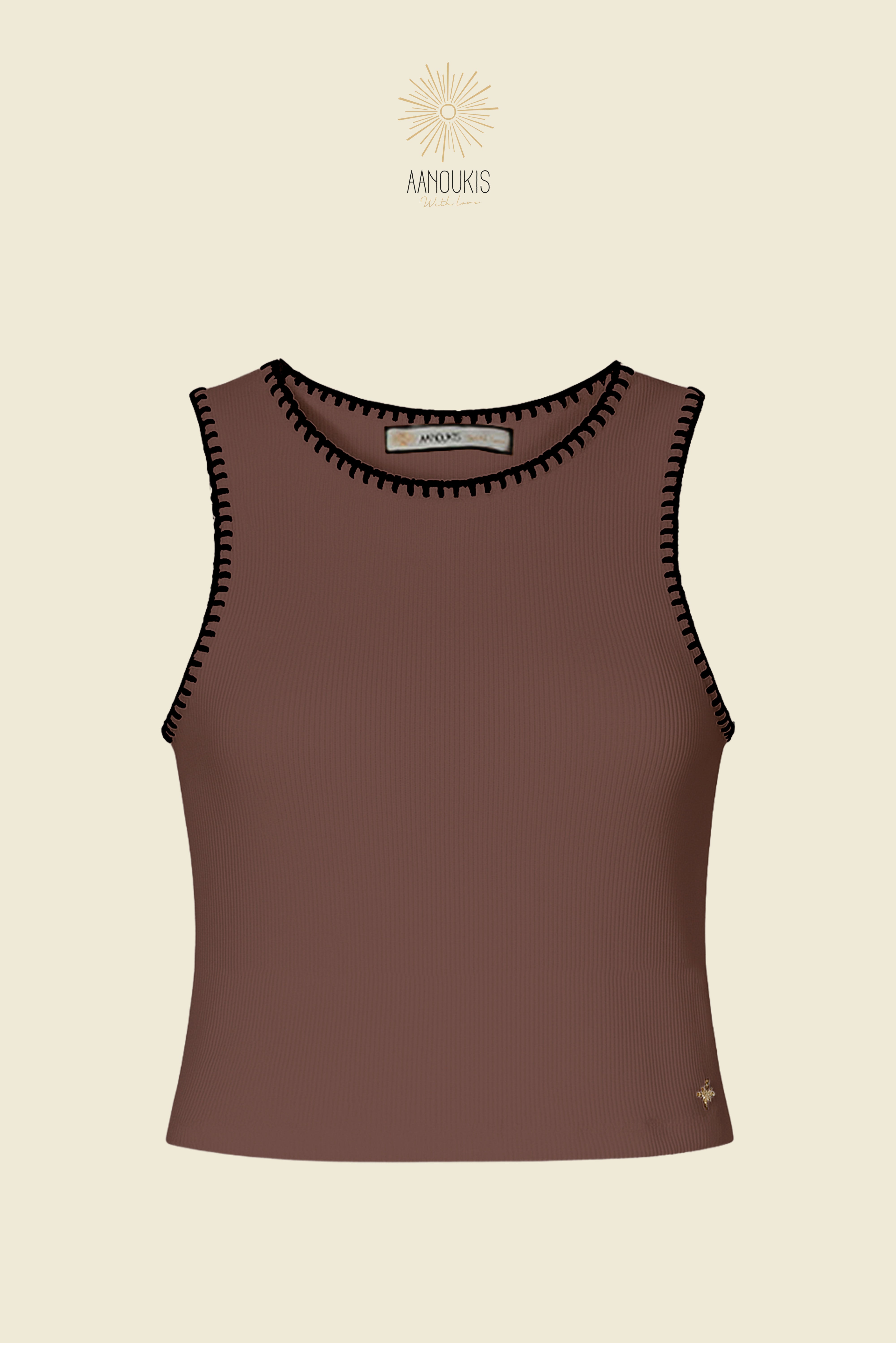 CROCHET TOP - Espresso