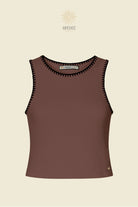 CROCHET TOP - Espresso