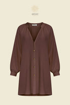 LA PLAGE MINI DRESS - Espresso